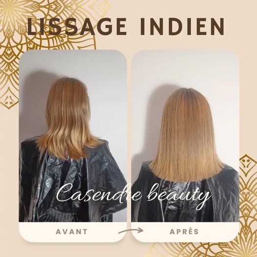 Cheveux longs lissés, vus de dos